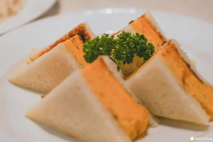 東京咖啡甜點漂浮汽水_喫茶パオーン_味噌雞蛋三明治