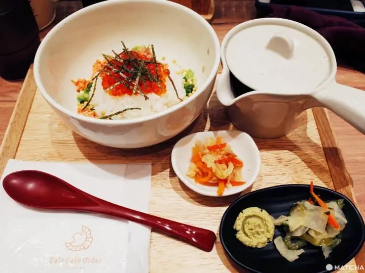 仙台車站鮭魚子=茶泡飯套餐早餐