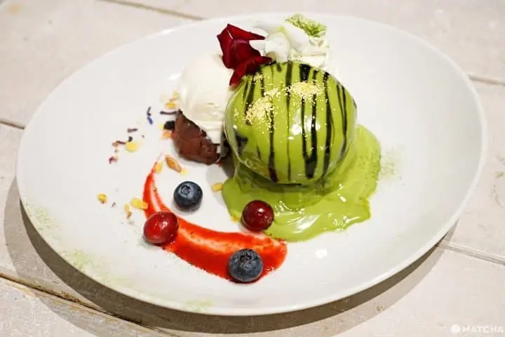 vegan matcha pancakes