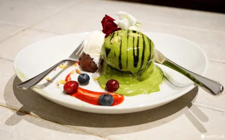 vegan matcha pancakes