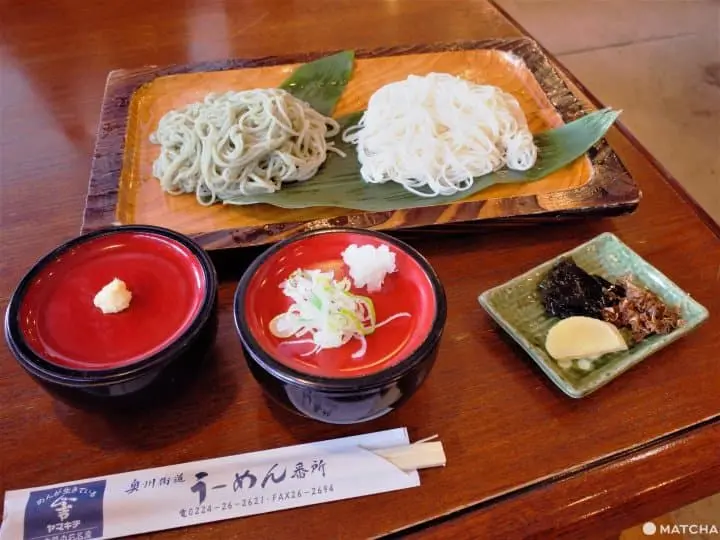 白石美食溫麵兩色沾麵