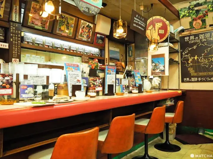 エース珈琲專門店吧台桌椅