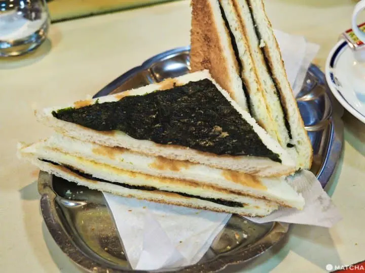 エース珈琲專門店 元祖海苔吐司剖面