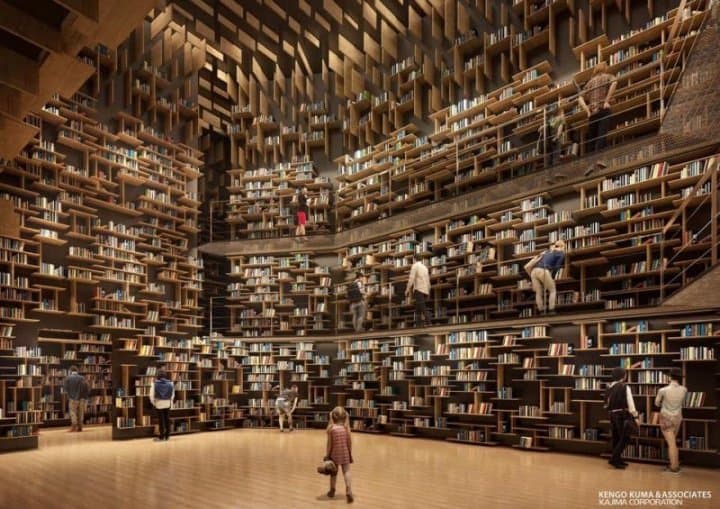 日本建築大師新作!關東角川武藏野博物館 餐廳+最美圖書館+藝術館!