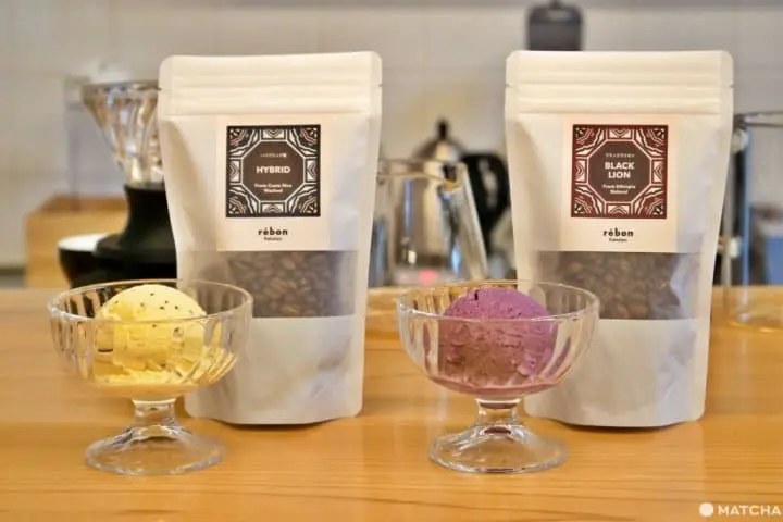 快哉湯のアイスクリームとコーヒー