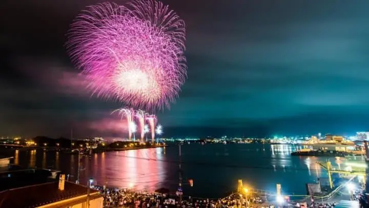 HakoBA 函館 花火大會 函館灣
