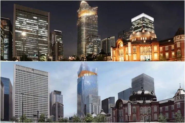 JR東京站景點夜景「Torch Tower」