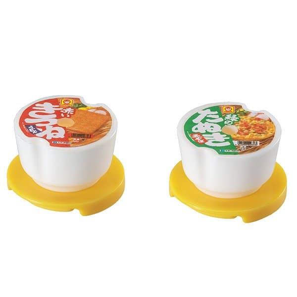 日本泡麵 紅色豆皮烏龍麵 綠色天婦羅蕎麥麵 玩具