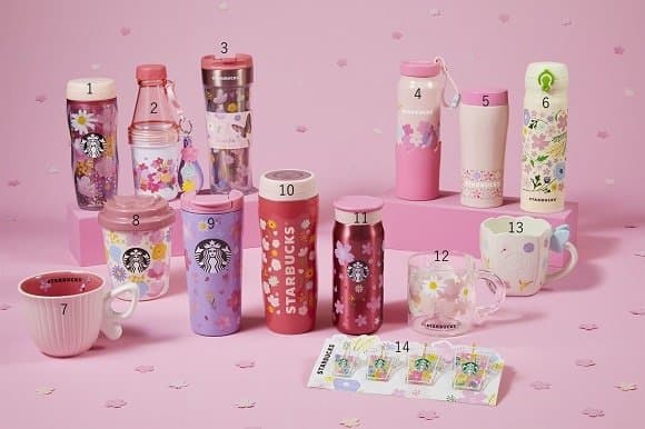 แก้วและทัมเบลอร์ลายซากุระ ประจำปี 2021 จาก Starbucks ญี่ปุ่น