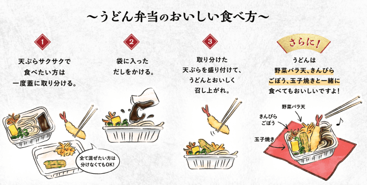 丸龜製麵 烏龍麵便當吃法