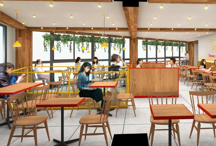 鳥貴族旗下首家漢堡店「TORIKI BURGER」店內