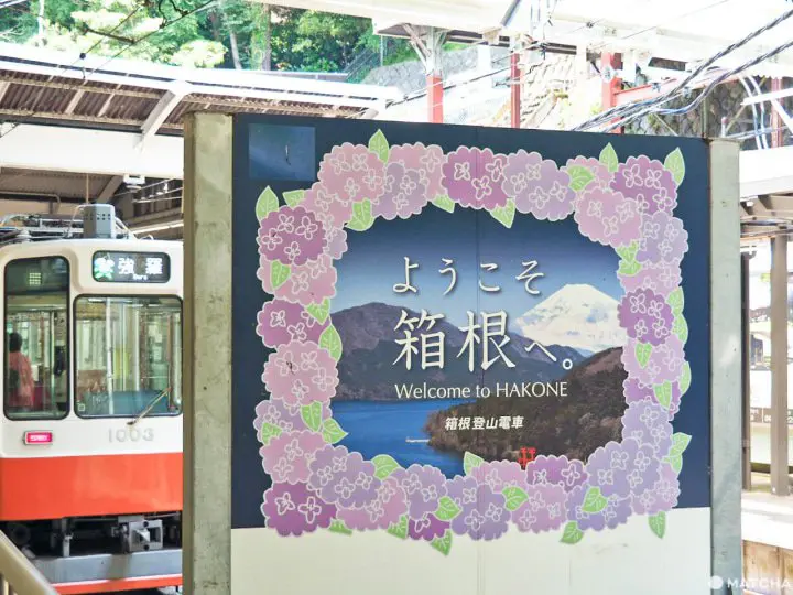 箱根湯本 繡球花看板