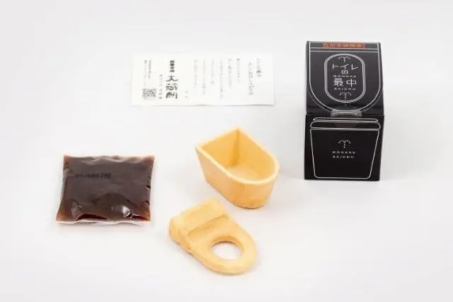 名古屋伴手禮 LIXIL 馬桶型和菓子最中 包裝