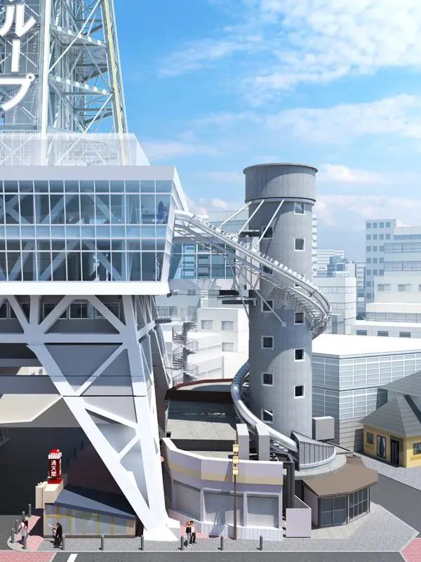 大阪「通天閣」巨型溜滑梯Tower Slider