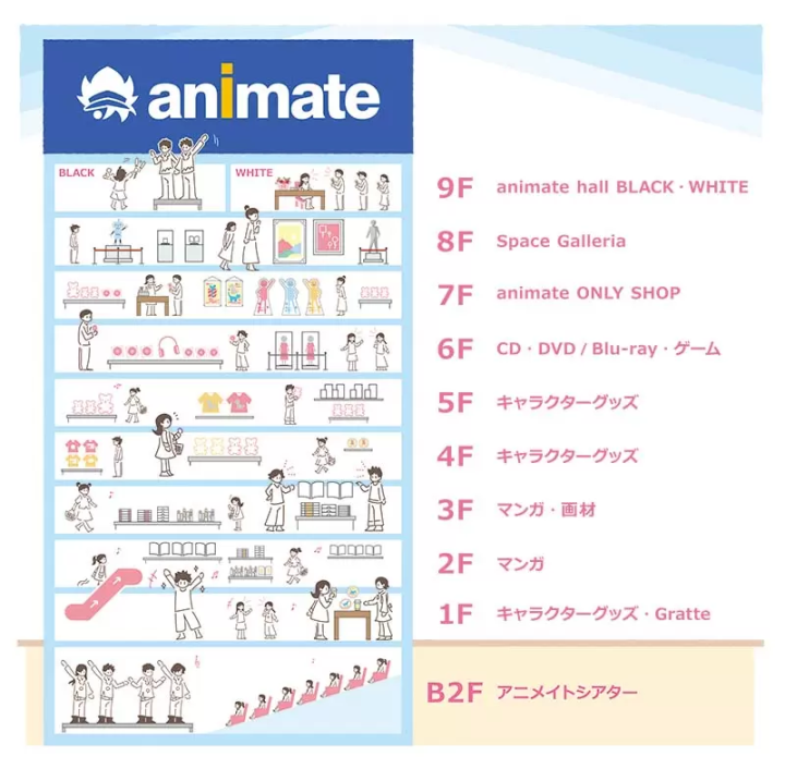 世界最大动漫商店东京animate安利美特池袋本店 