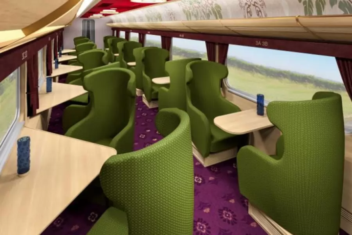 京都大阪奈良觀光特急「あをによし」車廂