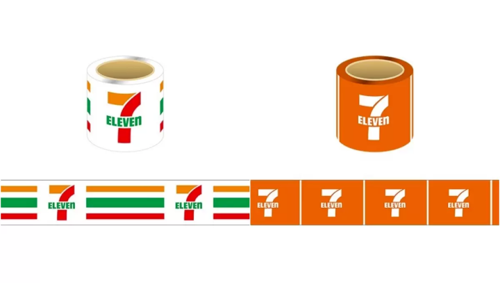 日本7-Eleven「塑膠袋風環保袋」膠帶