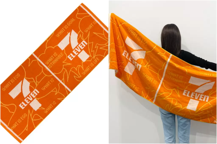 日本7-Eleven「塑膠袋風環保袋」浴巾
