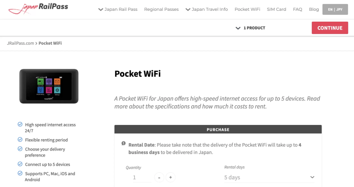 Website: https://www.jrailpass.com/pocket-wifi   