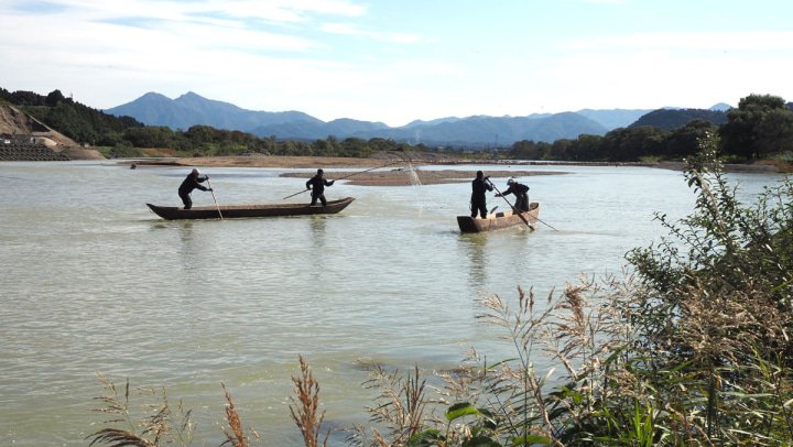Salmon fishing using the traditional fishing method "Iguriami fishing" takes place in the Miomote River that runs through Murakami City (usually from October 21st to the end of November). 