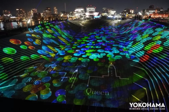 カラフルなボールが動く演出 