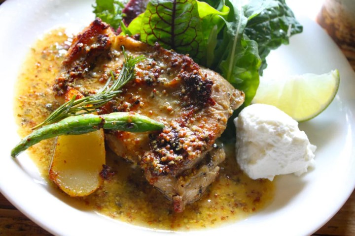 The main meat dish is very filling!