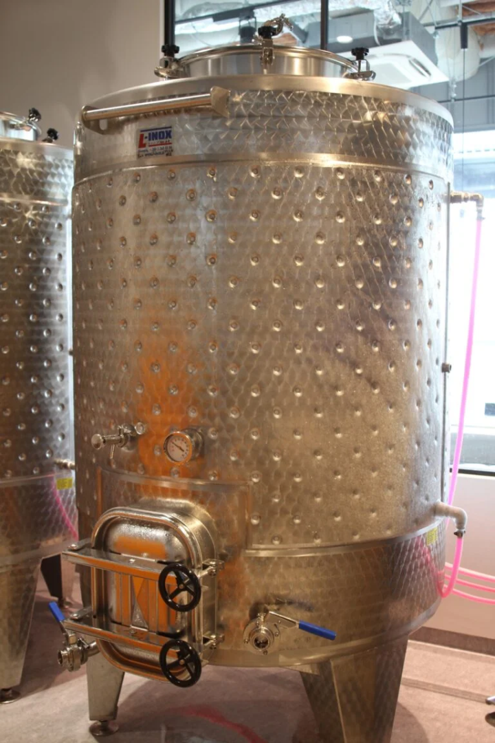 Tanks installed in the brewing area 