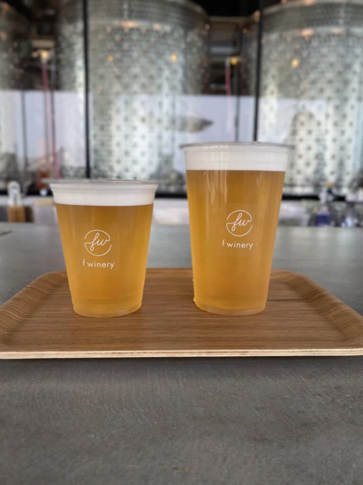 Photo courtesy of "f winery"/Beer is popular in the summer! 