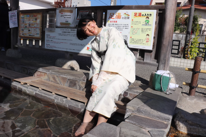 [Inoue Park] You can also enjoy the footbath for free! 