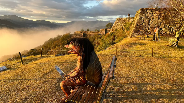 다케다 성터에서 운해 내광. 카파의 가지로우, 아사히시로 이동