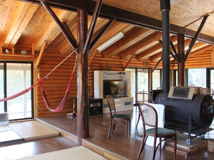 ハンモックでお昼寝も 