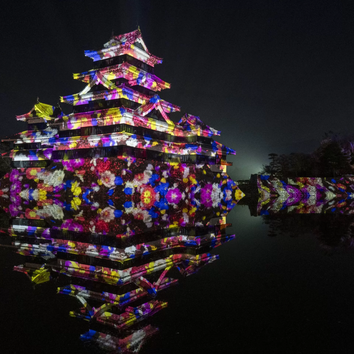 [จัดขึ้นตั้งแต่วันเสาร์ที่ 16 ธันวาคม 2023 ถึงวันอาทิตย์ที่ 18 กุมภาพันธ์ 2024] การทำแผนที่การฉายภาพหอคอยปราสาทมัตสึโมโต้สมบัติแห่งชาติปี 2023-2024