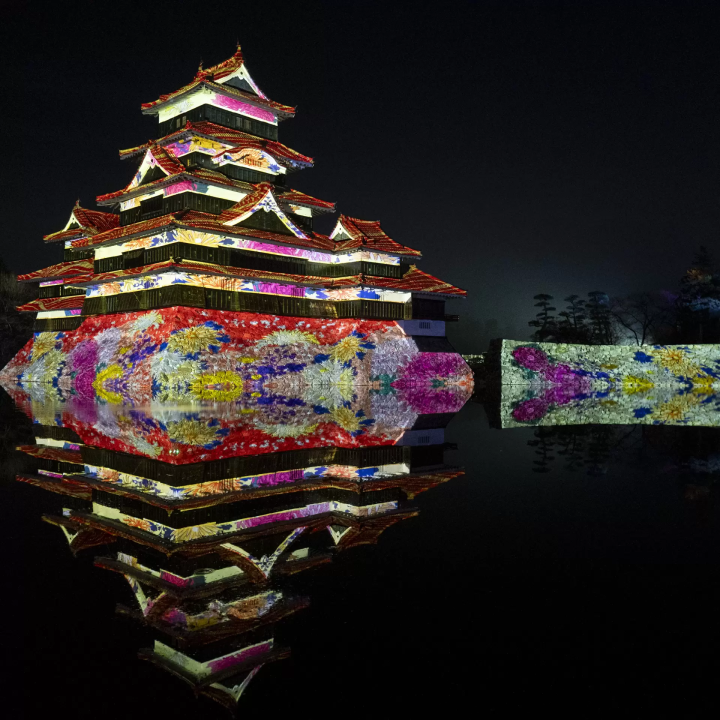 [จัดขึ้นตั้งแต่วันเสาร์ที่ 16 ธันวาคม 2023 ถึงวันอาทิตย์ที่ 18 กุมภาพันธ์ 2024] การทำแผนที่การฉายภาพหอคอยปราสาทมัตสึโมโต้สมบัติแห่งชาติปี 2023-2024