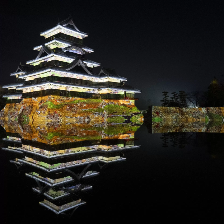 [จัดขึ้นตั้งแต่วันเสาร์ที่ 16 ธันวาคม 2023 ถึงวันอาทิตย์ที่ 18 กุมภาพันธ์ 2024] การทำแผนที่การฉายภาพหอคอยปราสาทมัตสึโมโต้สมบัติแห่งชาติปี 2023-2024