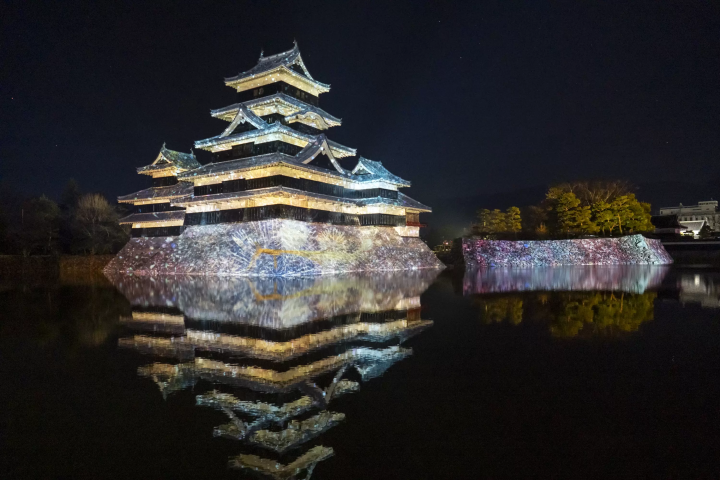 [จัดขึ้นตั้งแต่วันเสาร์ที่ 16 ธันวาคม 2023 ถึงวันอาทิตย์ที่ 18 กุมภาพันธ์ 2024] การทำแผนที่การฉายภาพหอคอยปราสาทมัตสึโมโต้สมบัติแห่งชาติปี 2023-2024