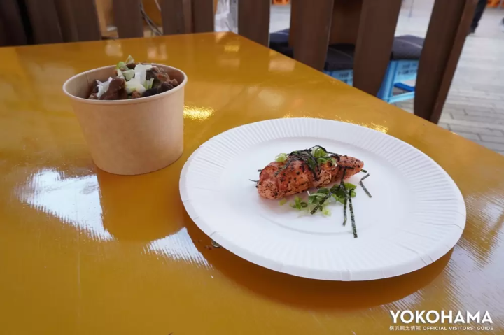 Hinai chicken gizzard garlic miso and Hakata grilled mentaiko 