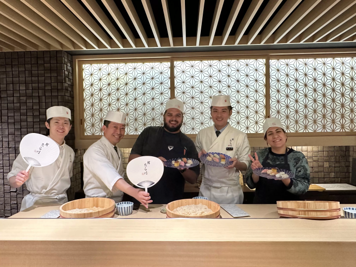 【오사카】 스시 장인 체험을 할 수 있는 고급 스시점