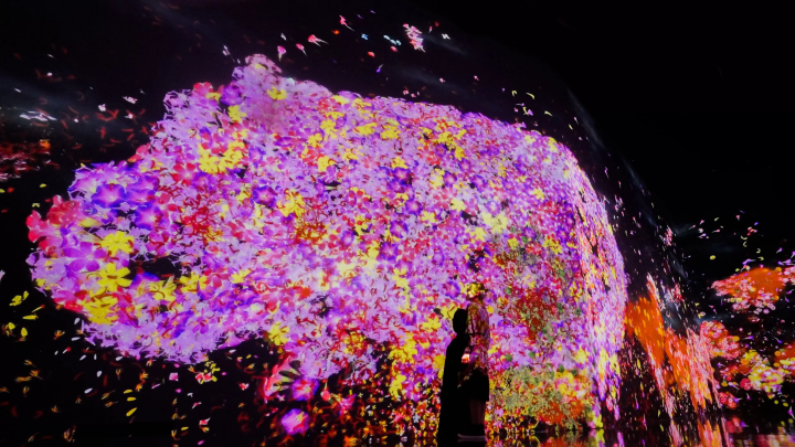 teamLab《與花共生的動物們 II》© teamLab