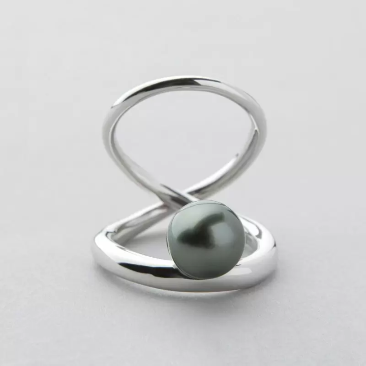 Supple 타히티 검은 나비 진주 더블 링 9 mmUP SV925 ¥ 29,700 세금 포함 