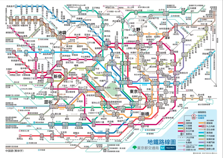 東京地鐵路線圖