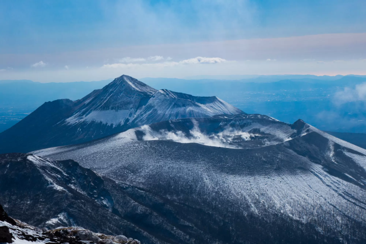 snow-covered mountain peaks