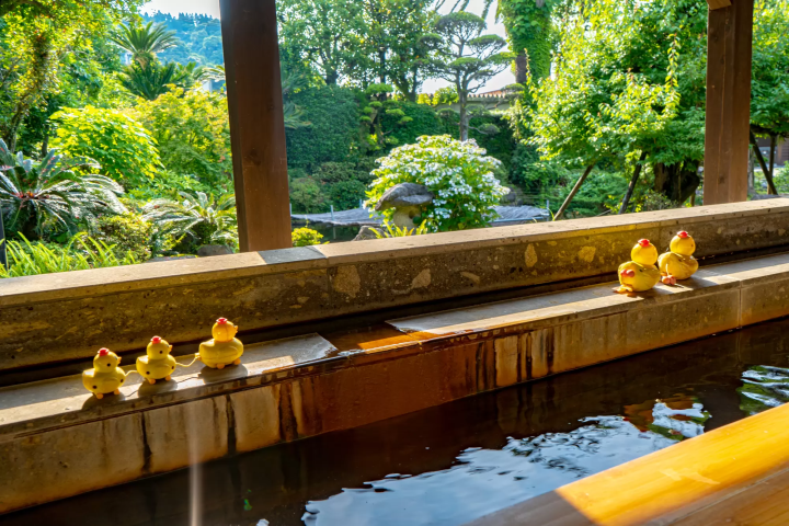 foot bath and japanese garden