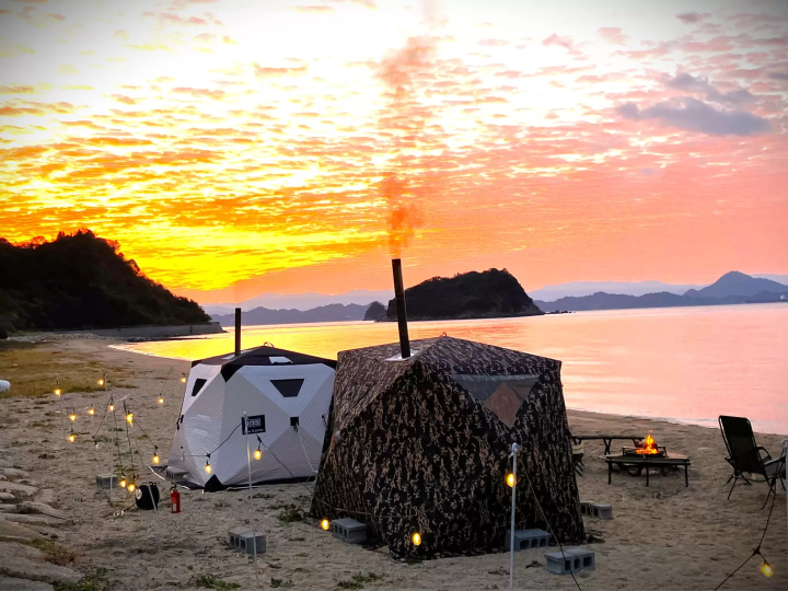 充滿香味和音樂的海灘帳篷桑拿〜愛媛縣松山市中島，5/18SAT〜19SUN，2024年〜