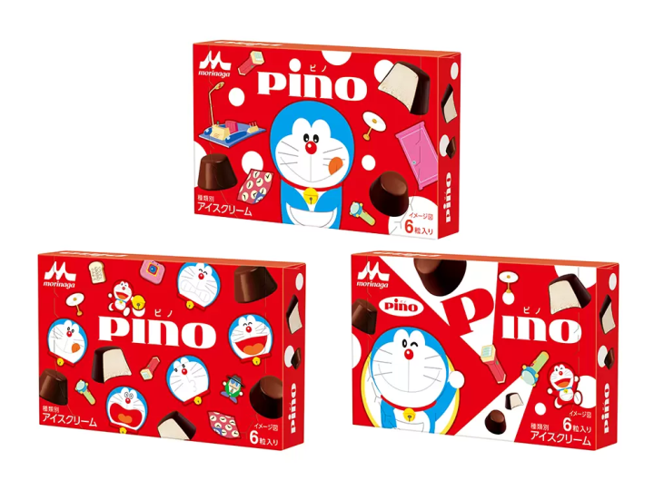 可愛到融化！日本國民冰品「森永Pino」推出哆啦A夢限定包裝