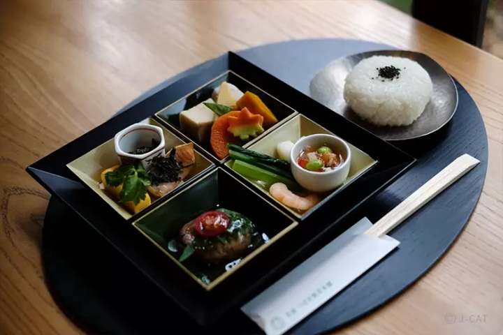 Japanese meal set with chopsticks