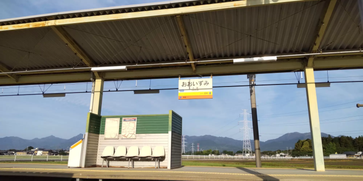 Nemophila field and yellow train