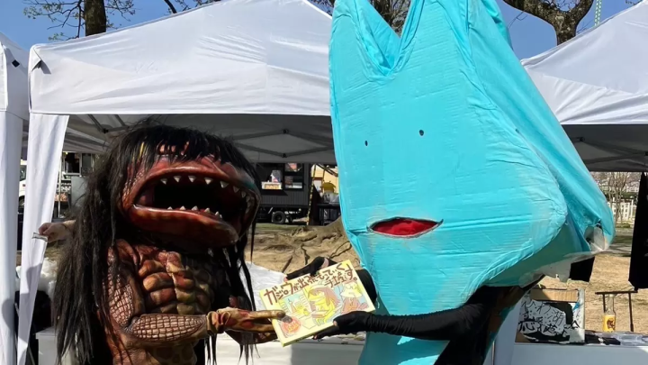 びわ湖くんに福崎町をアピール