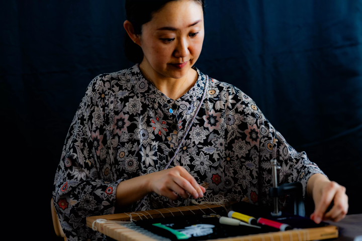 東京日本橋開催・日本の伝統文化体験　日本刺繍と染めで作るタンブラー