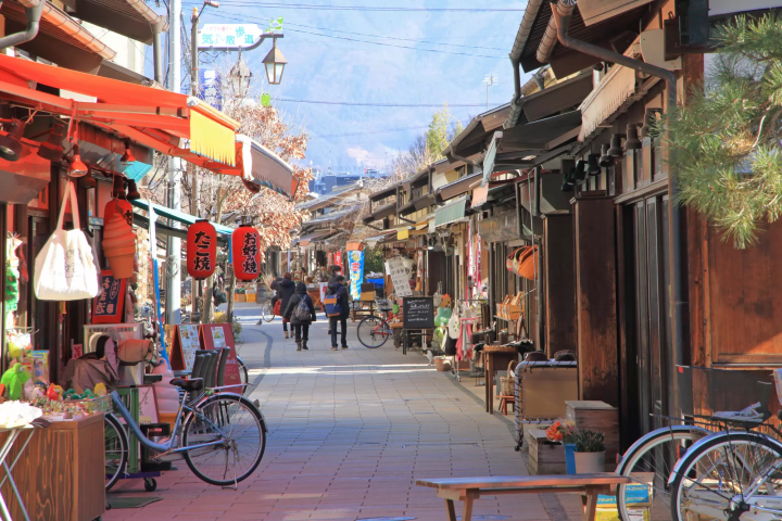 【長野】松本繩手通商店街、松本城