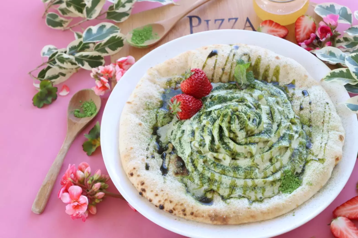 淡路島 Miele 的抹茶披薩 